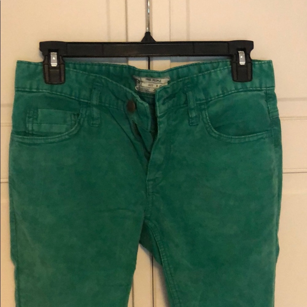 Free People Green Corduroy Pants Size 27